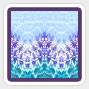 Blue and Purple Zig-Zag Tie-Dye Sticker